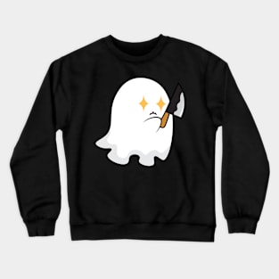 Halloween ghost knife Crewneck Sweatshirt